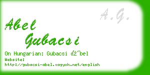 abel gubacsi business card